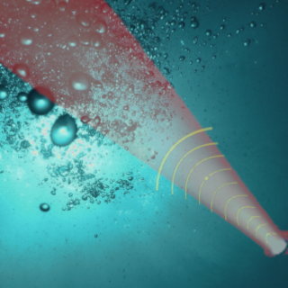 Sensor for measuring cavitation noise